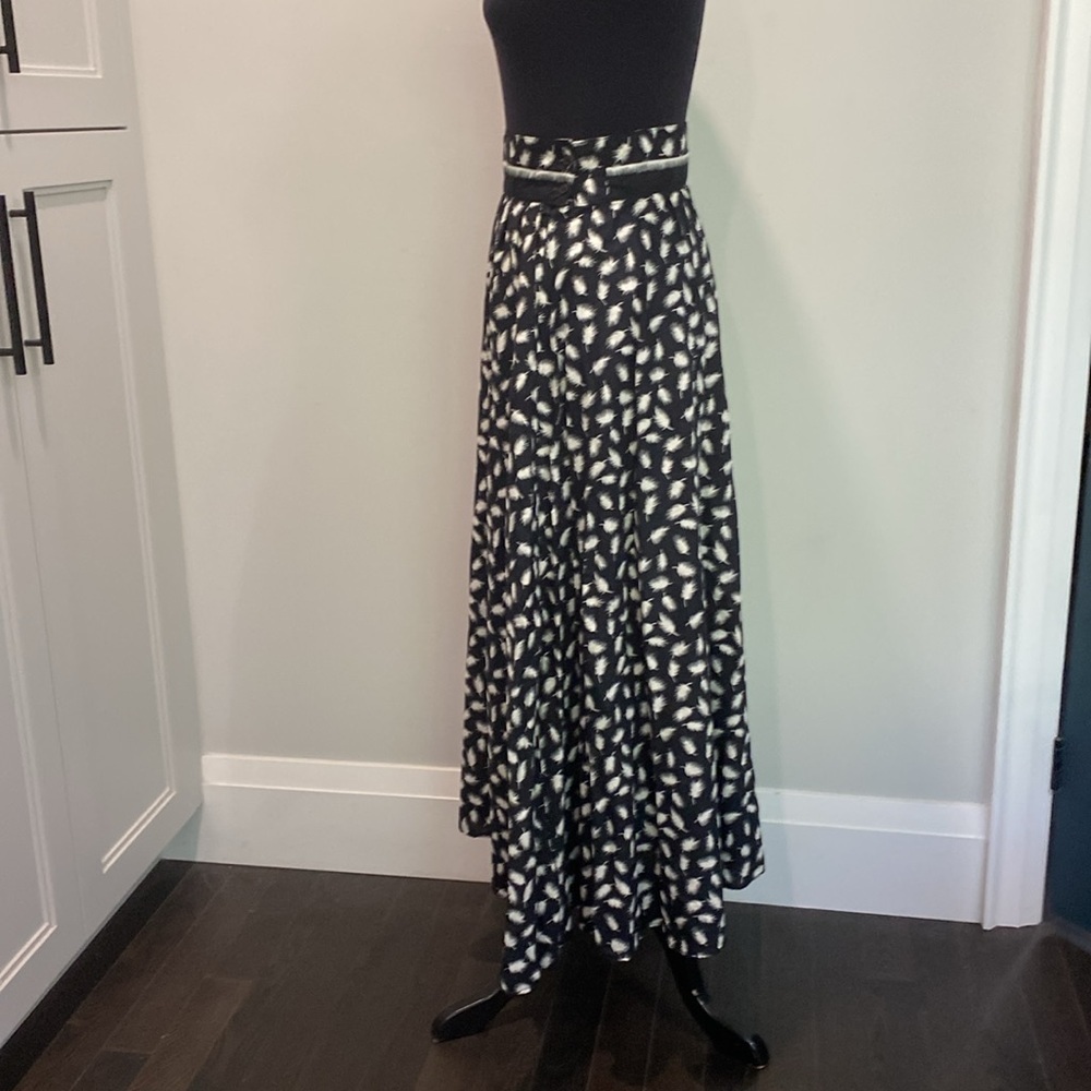 Katja Geiger Black White Cotton A-Line Midi Skirt Size 8 Medium Sweden designed - Picture 9 of 16